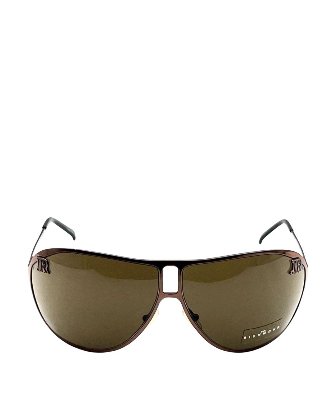 JOHN RICHMOND Коричневые металлические солнцезащитные очки, фото 1