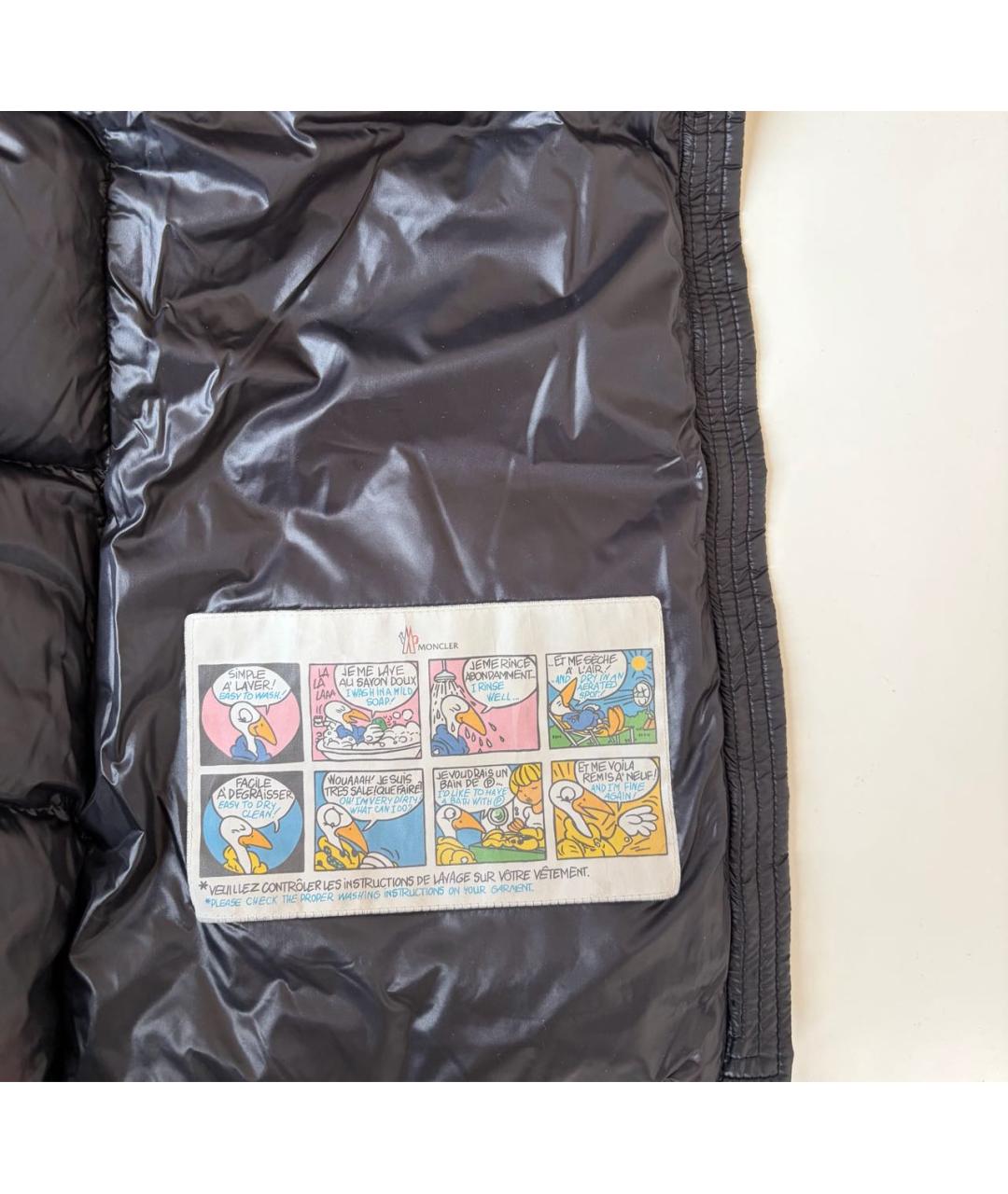 MONCLER Черная полиамидовая куртка, фото 6