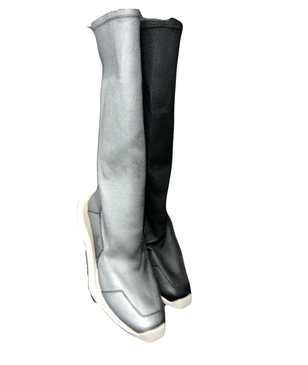 RICK OWENS Кожаные высокие кроссовки / кеды, фото 3