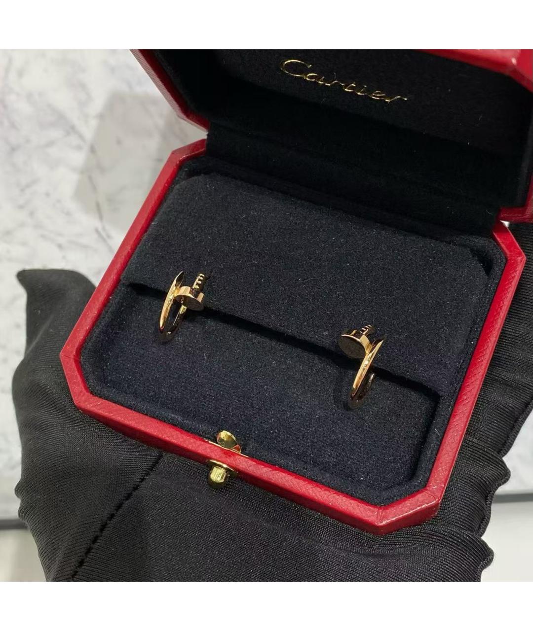 CARTIER Золотые серьги из розового золота, фото 3