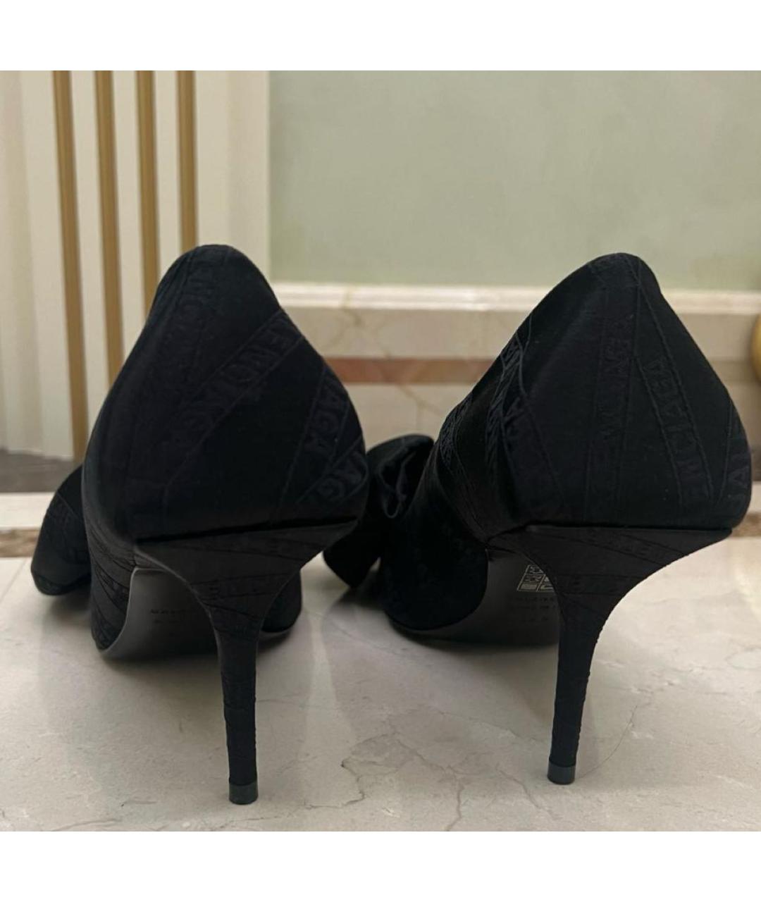 BALENCIAGA Черные текстильные туфли, фото 4