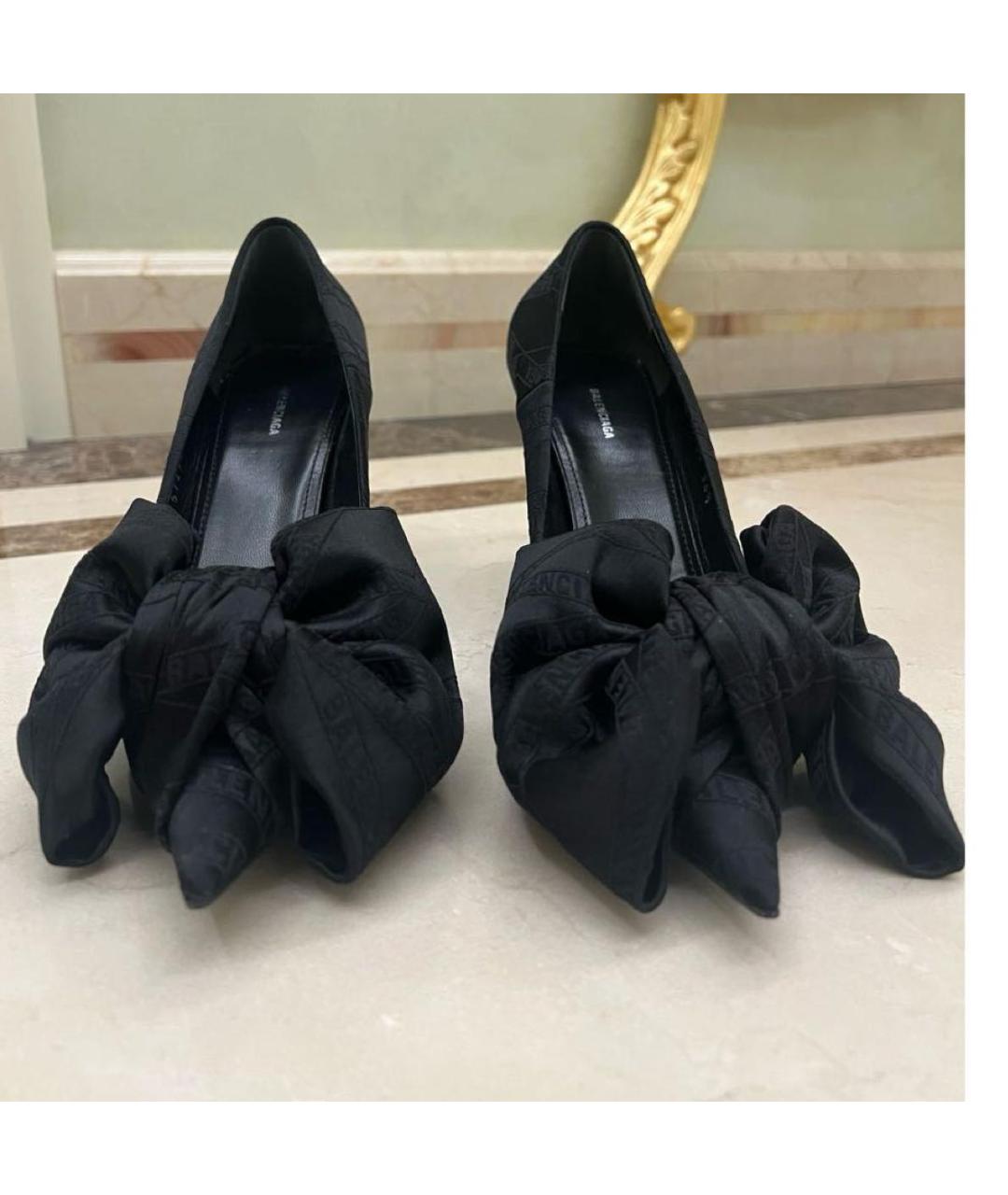 BALENCIAGA Черные текстильные туфли, фото 2