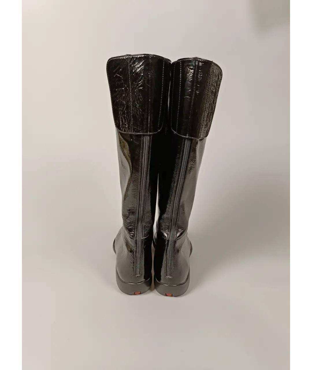 PRADA Черные сапоги из лакированной кожи, фото 4