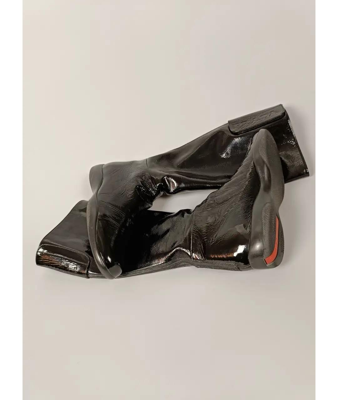 PRADA Черные сапоги из лакированной кожи, фото 5