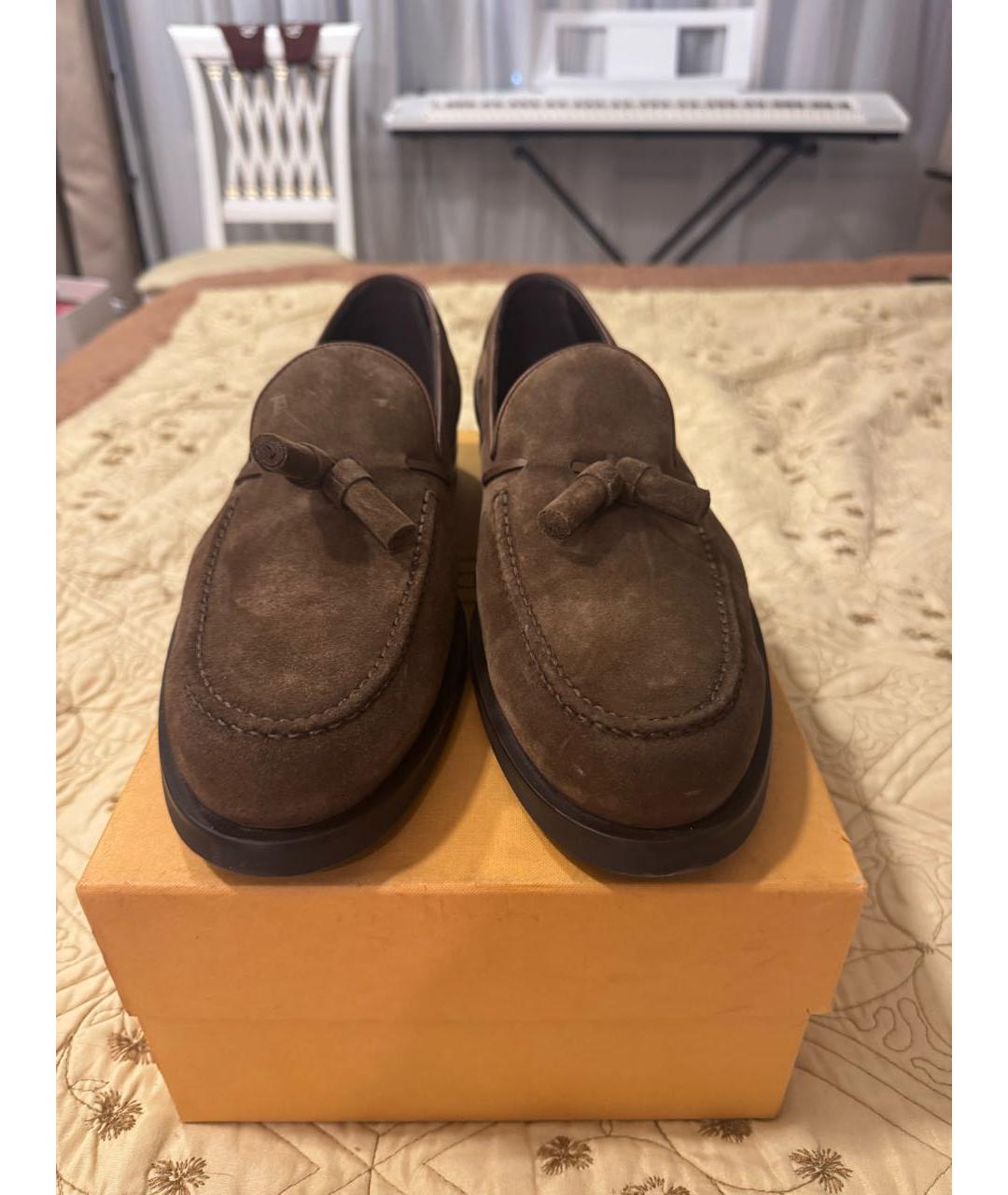TOD'S Коричневые замшевые лоферы, фото 2