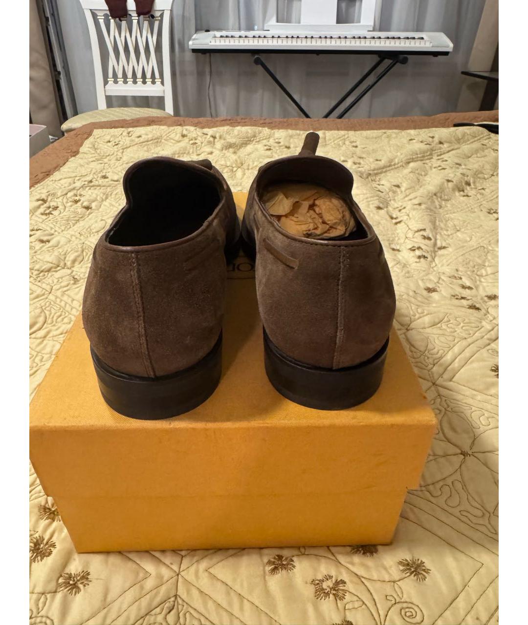 TOD'S Коричневые замшевые лоферы, фото 4