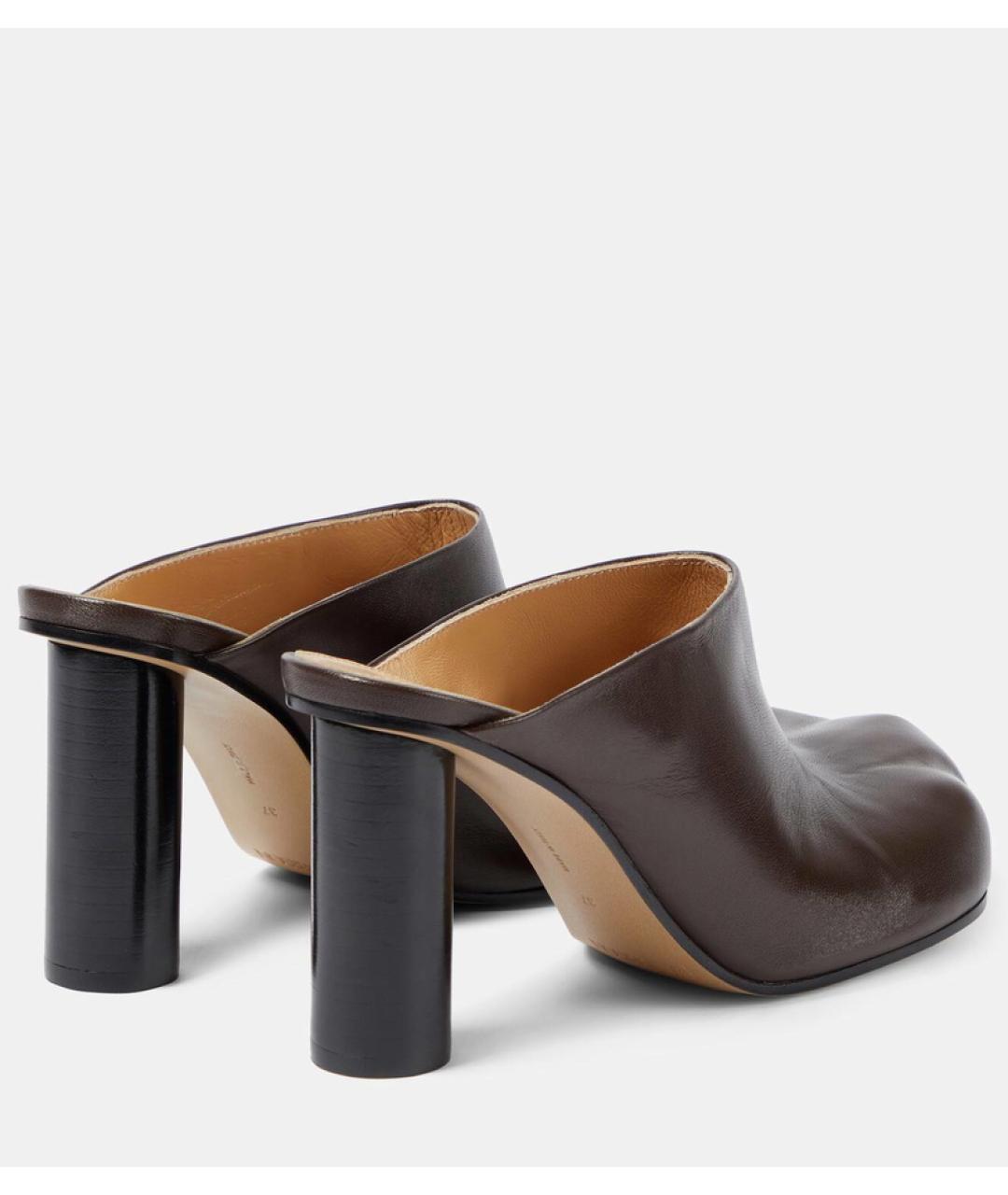 J.W.ANDERSON Коричневые кожаные мюли, фото 5