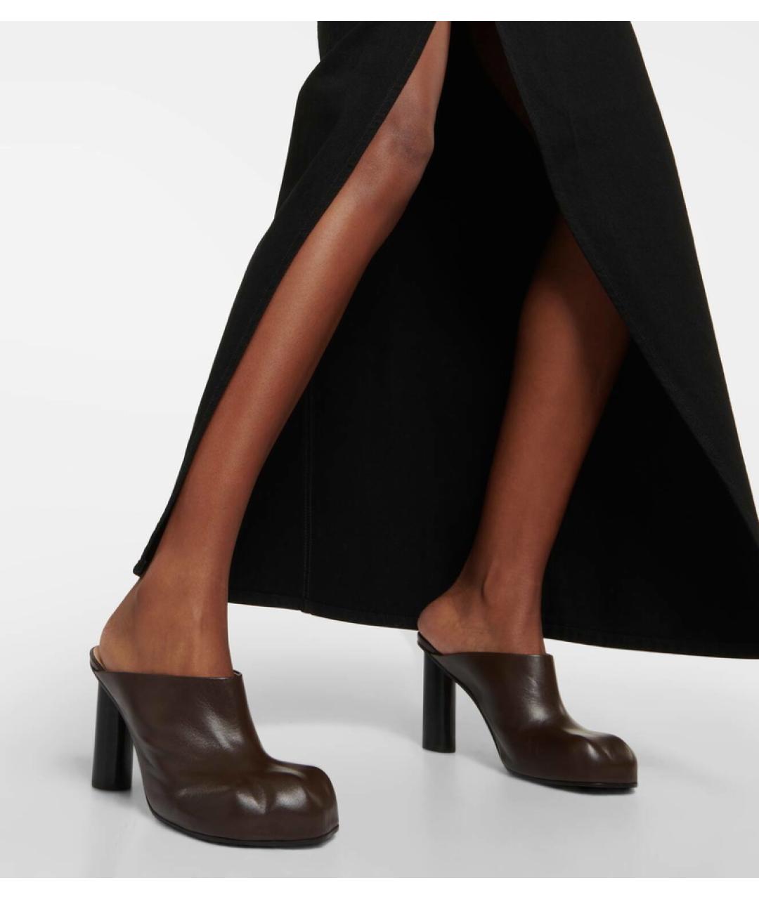 J.W.ANDERSON Коричневые кожаные мюли, фото 6