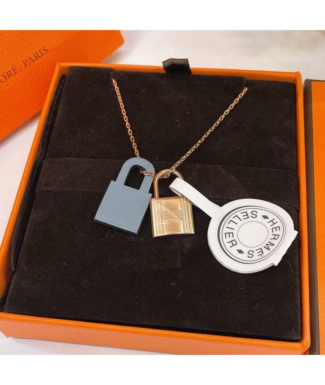 HERMES Золотая подвеска, фото 2