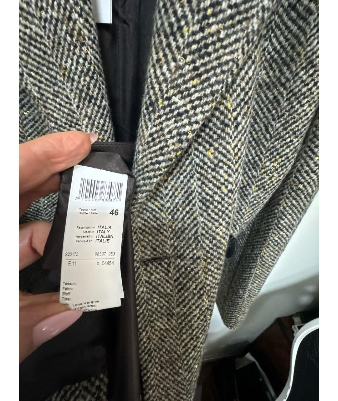 PESERICO Бежевое шерстяное пальто, фото 6