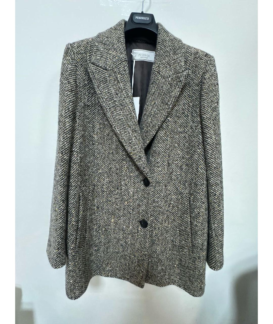 PESERICO Бежевое шерстяное пальто, фото 9