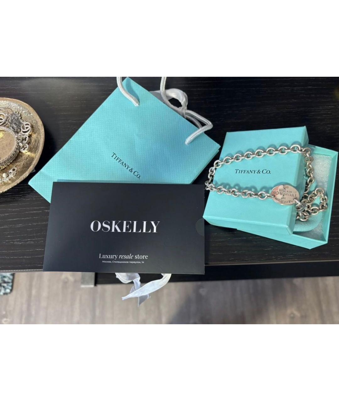 TIFFANY&CO Серебрянный серебряный чокер, фото 5