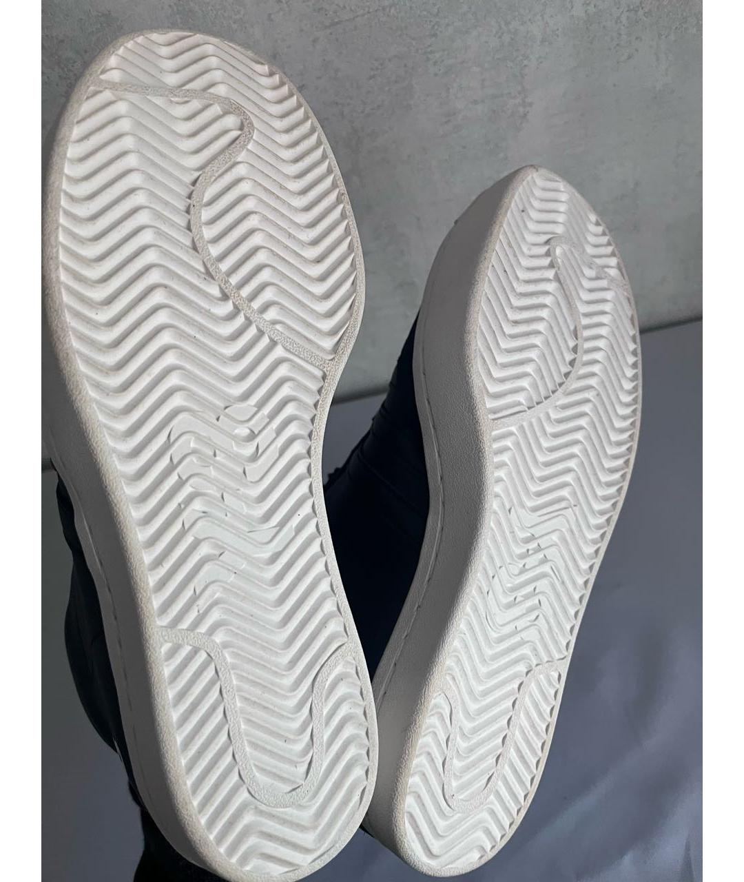 Y-3 Черные кожаные высокие кроссовки / кеды, фото 6