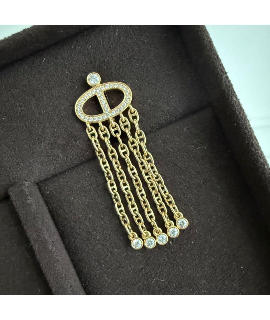 HERMES Золотые серьги из желтого золота, фото 4