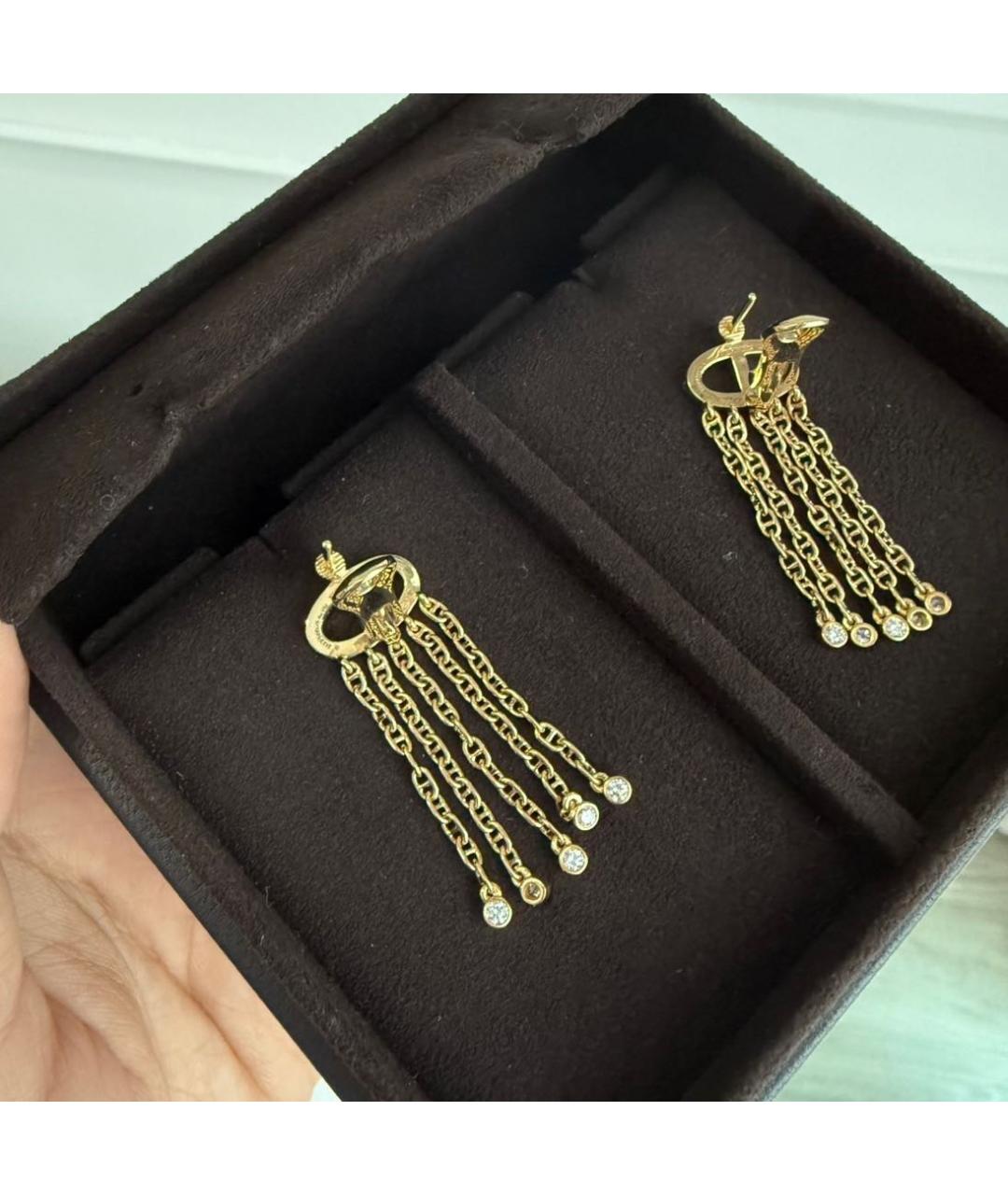 HERMES Золотые серьги из желтого золота, фото 3