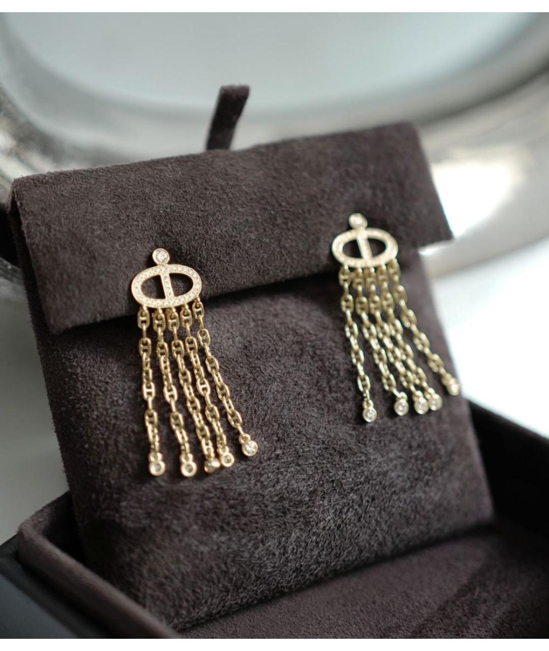 HERMES Золотые серьги из желтого золота, фото 2