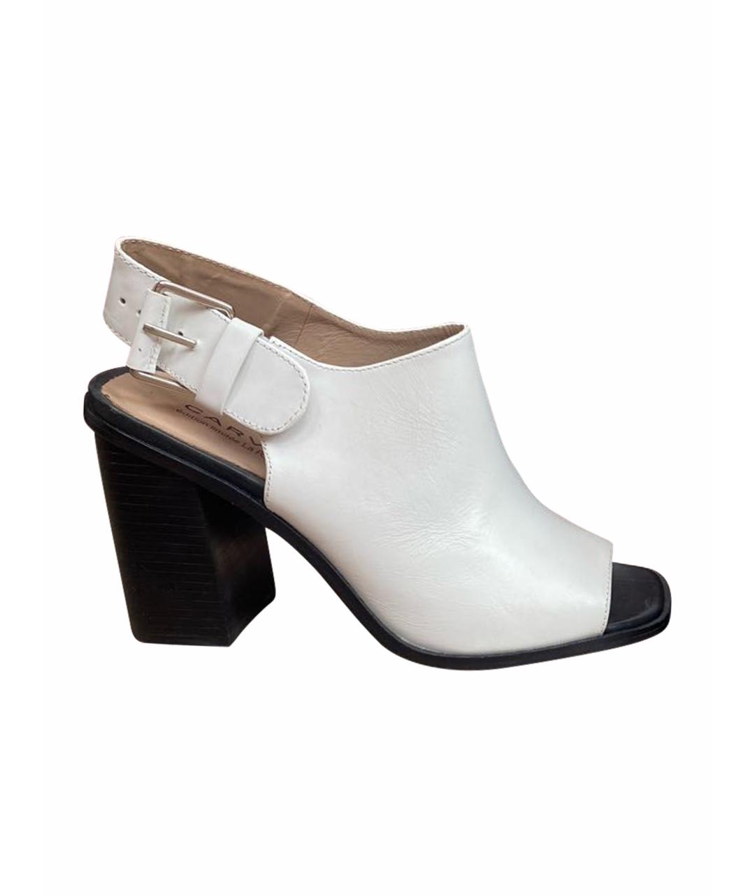 Carven Белые кожаные босоножки, фото 1