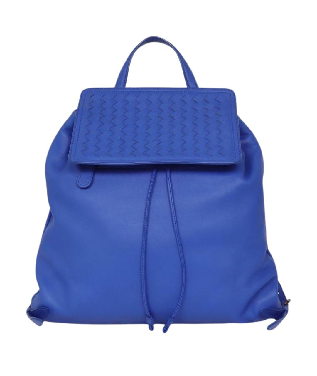 BOTTEGA VENETA Синий кожаный рюкзак, фото 1
