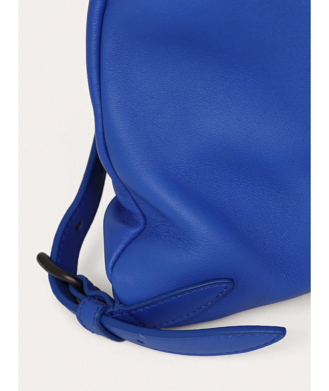 BOTTEGA VENETA Синий кожаный рюкзак, фото 6