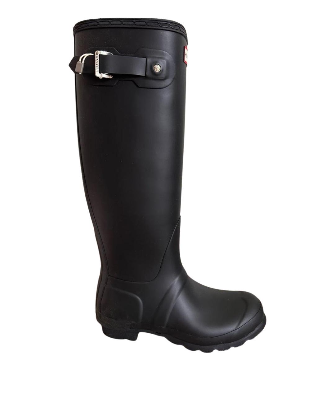 HUNTER Черные резиновые сапоги, фото 1