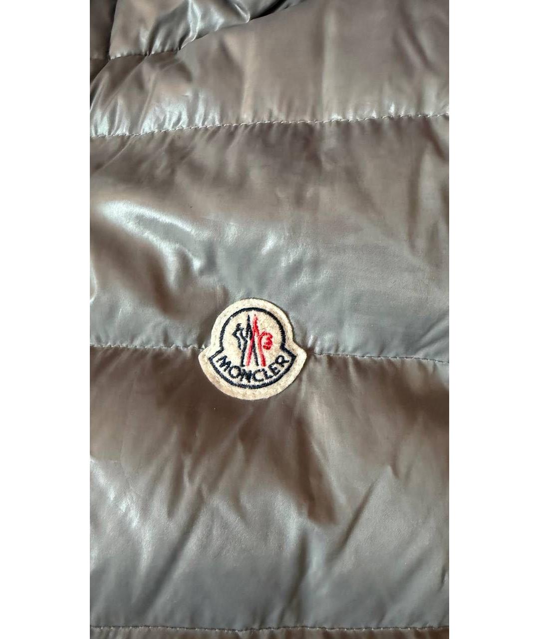 MONCLER Серый полиэстеровый жилет, фото 5