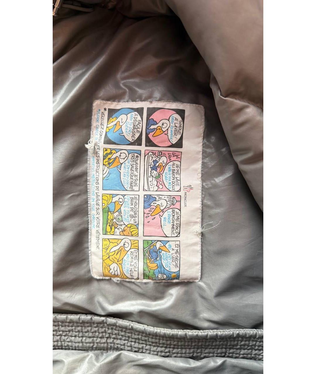 MONCLER Серый полиэстеровый жилет, фото 4