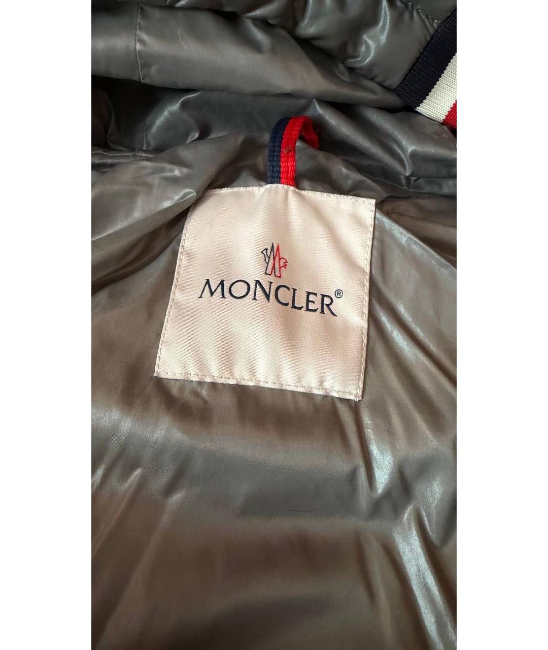 MONCLER Серый полиэстеровый жилет, фото 3