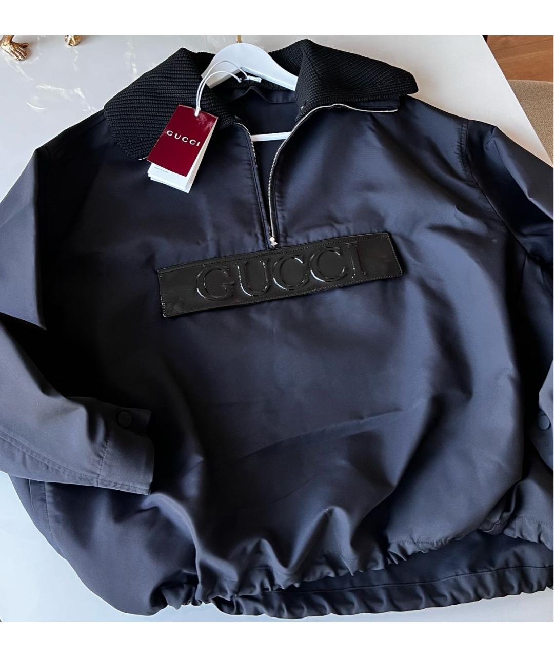 GUCCI Черная полиамидовая куртка, фото 3