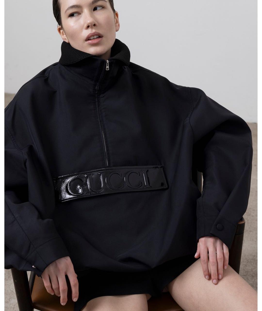 GUCCI Черная полиамидовая куртка, фото 5