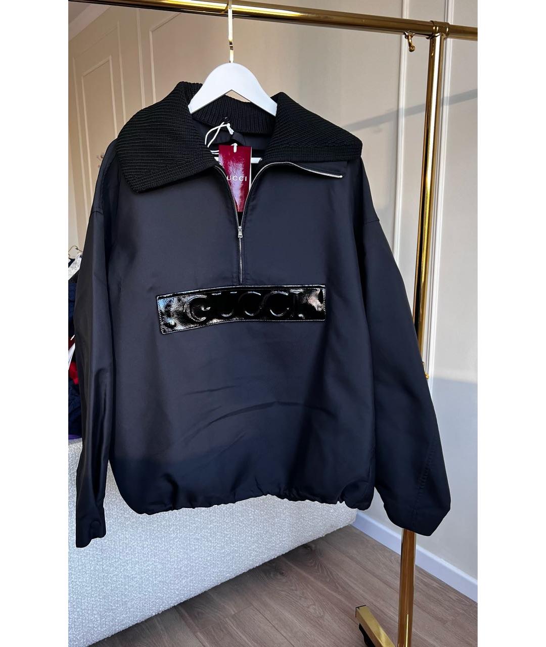 GUCCI Черная полиамидовая куртка, фото 7