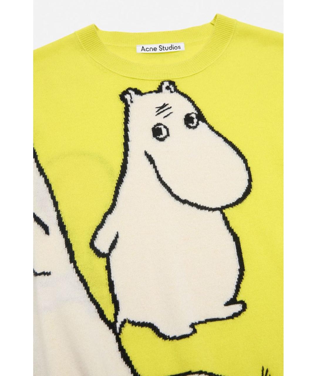 ACNE STUDIOS Желтый шерстяной джемпер / свитер, фото 4