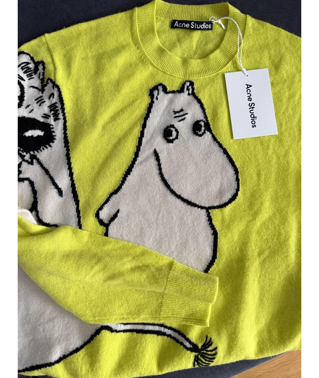 ACNE STUDIOS Желтый шерстяной джемпер / свитер, фото 6