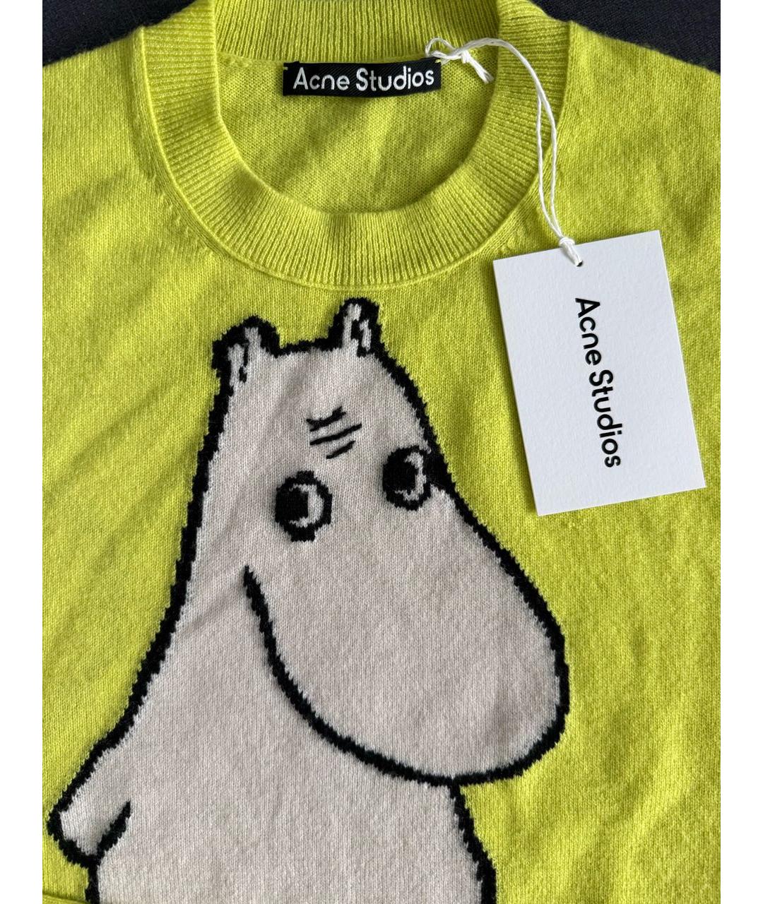 ACNE STUDIOS Желтый шерстяной джемпер / свитер, фото 5