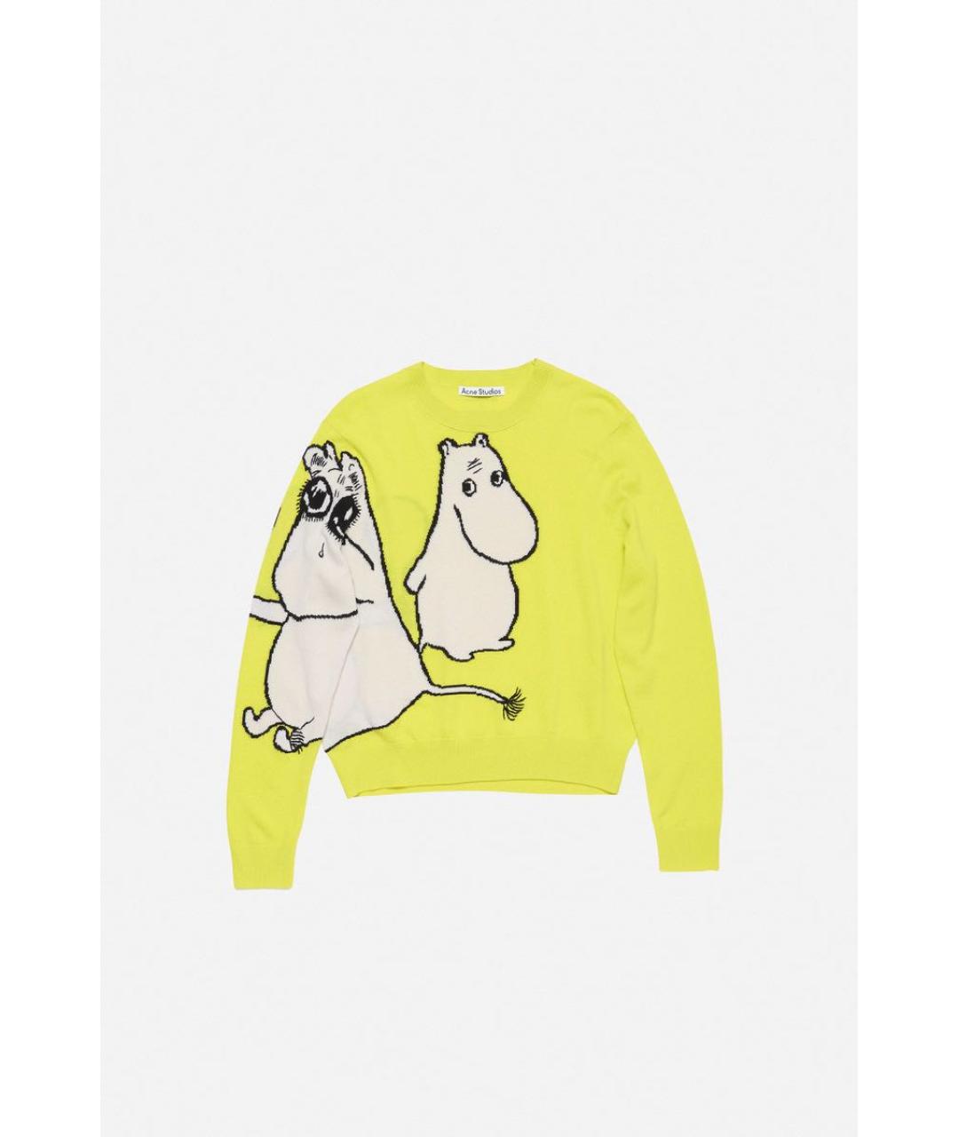 ACNE STUDIOS Желтый шерстяной джемпер / свитер, фото 3