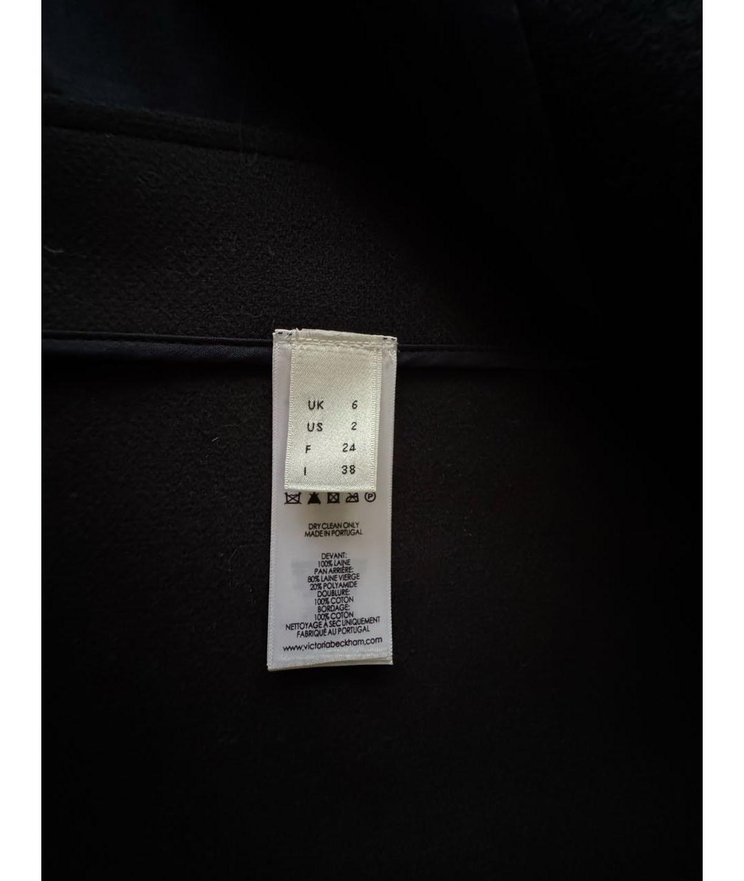 VICTORIA BECKHAM Темно-синий шерстяной жилет, фото 4