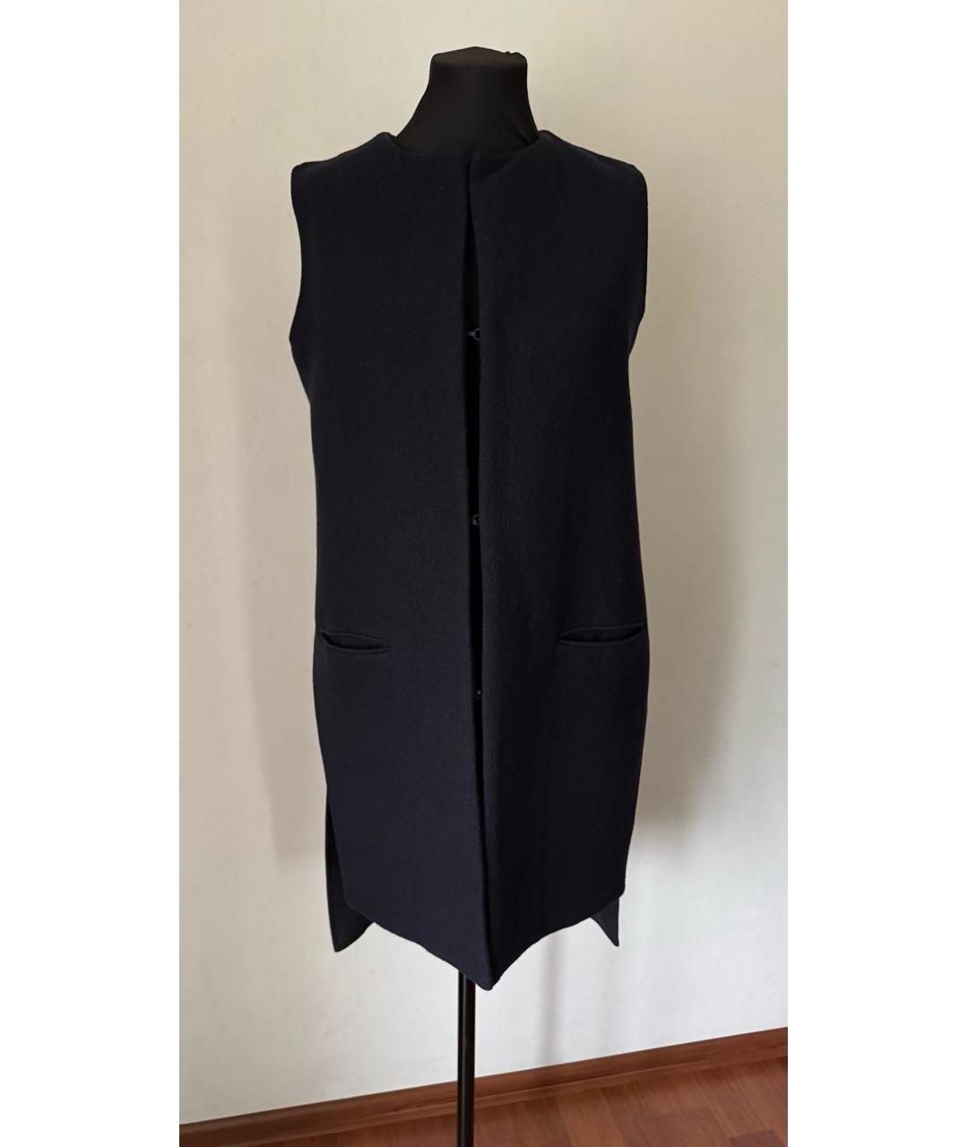 VICTORIA BECKHAM Темно-синий шерстяной жилет, фото 9