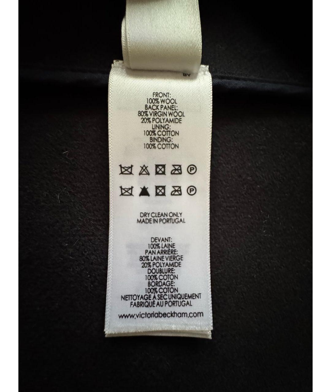 VICTORIA BECKHAM Темно-синий шерстяной жилет, фото 7