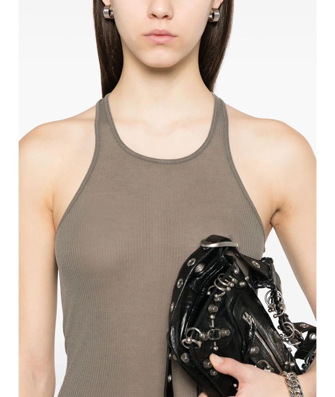 RICK OWENS Коричневое вискозное повседневное платье, фото 4