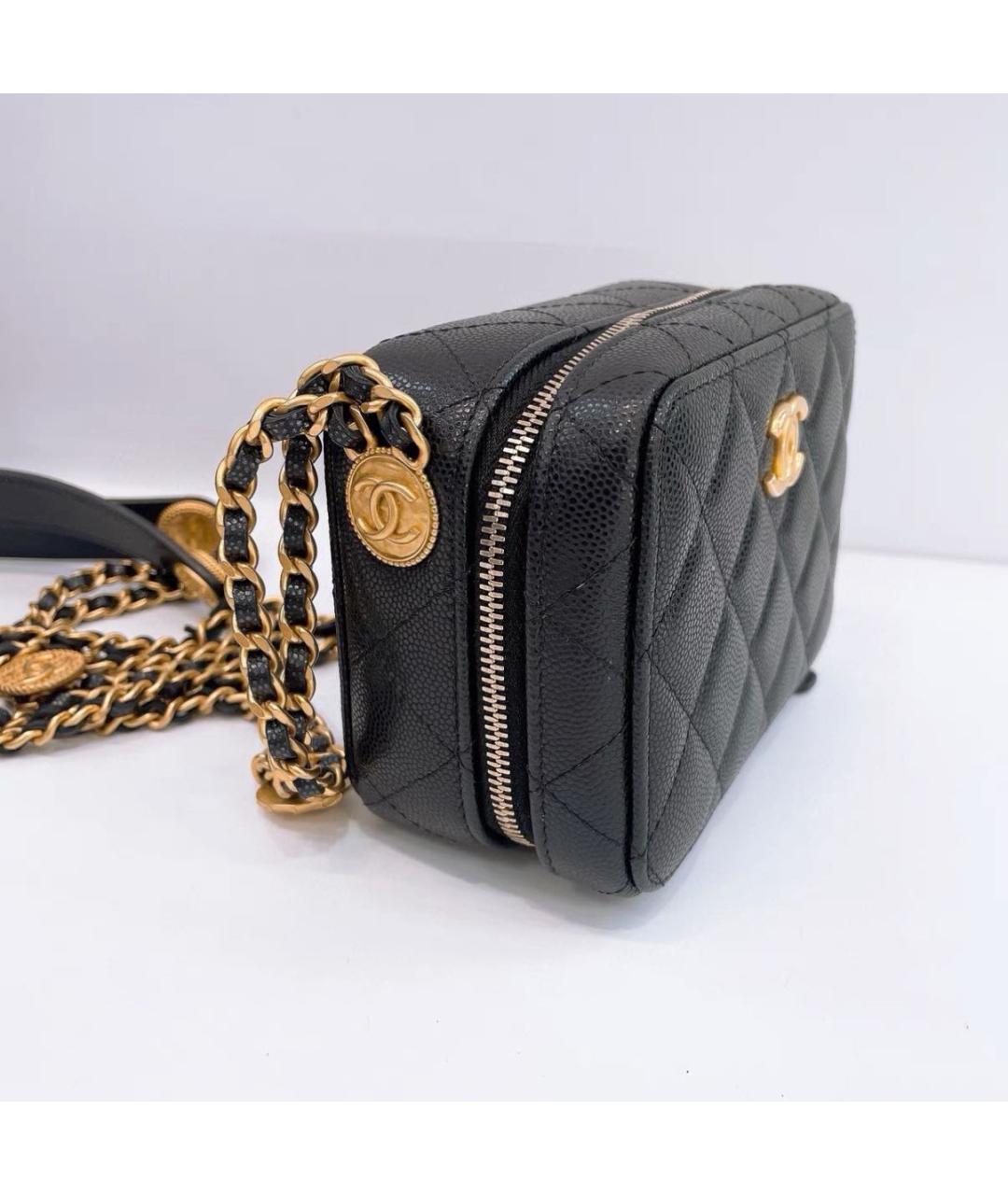 CHANEL Черная кожаная сумка через плечо, фото 5