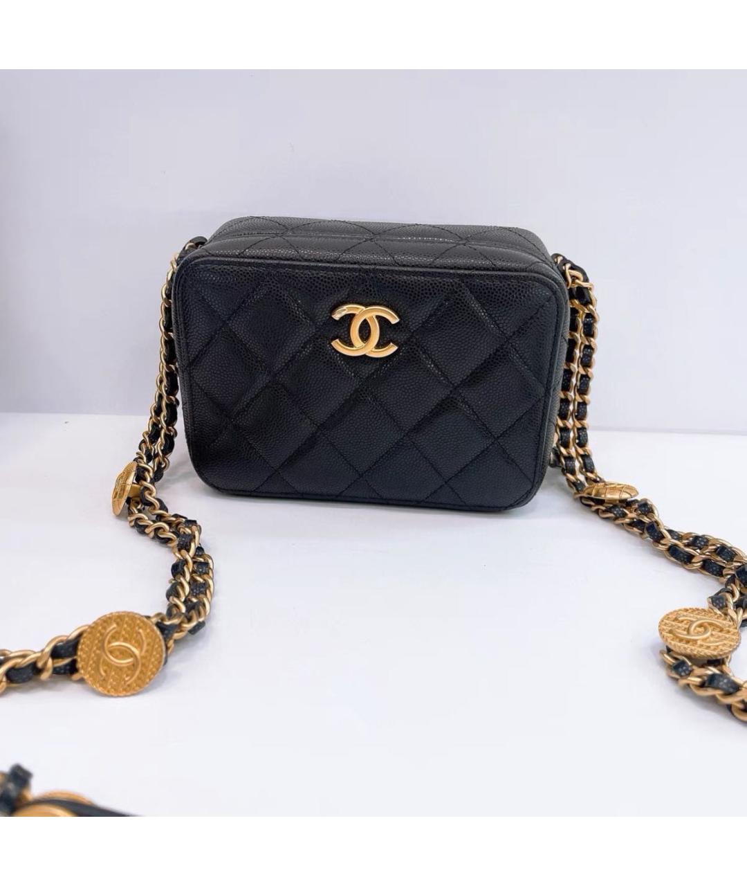 CHANEL Черная кожаная сумка через плечо, фото 2