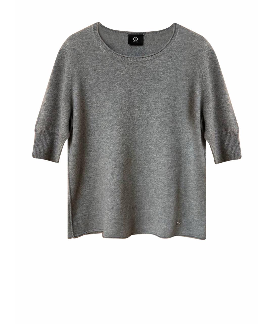 BOGNER Серый кашемировый джемпер / свитер, фото 4