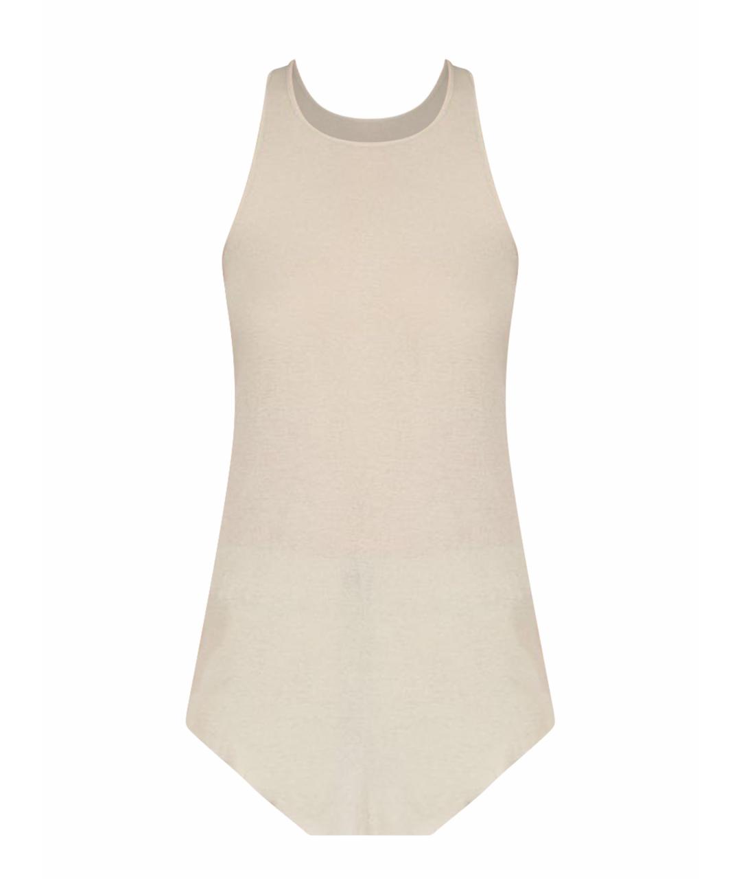 RICK OWENS Бежевая хлопковая майка, фото 1