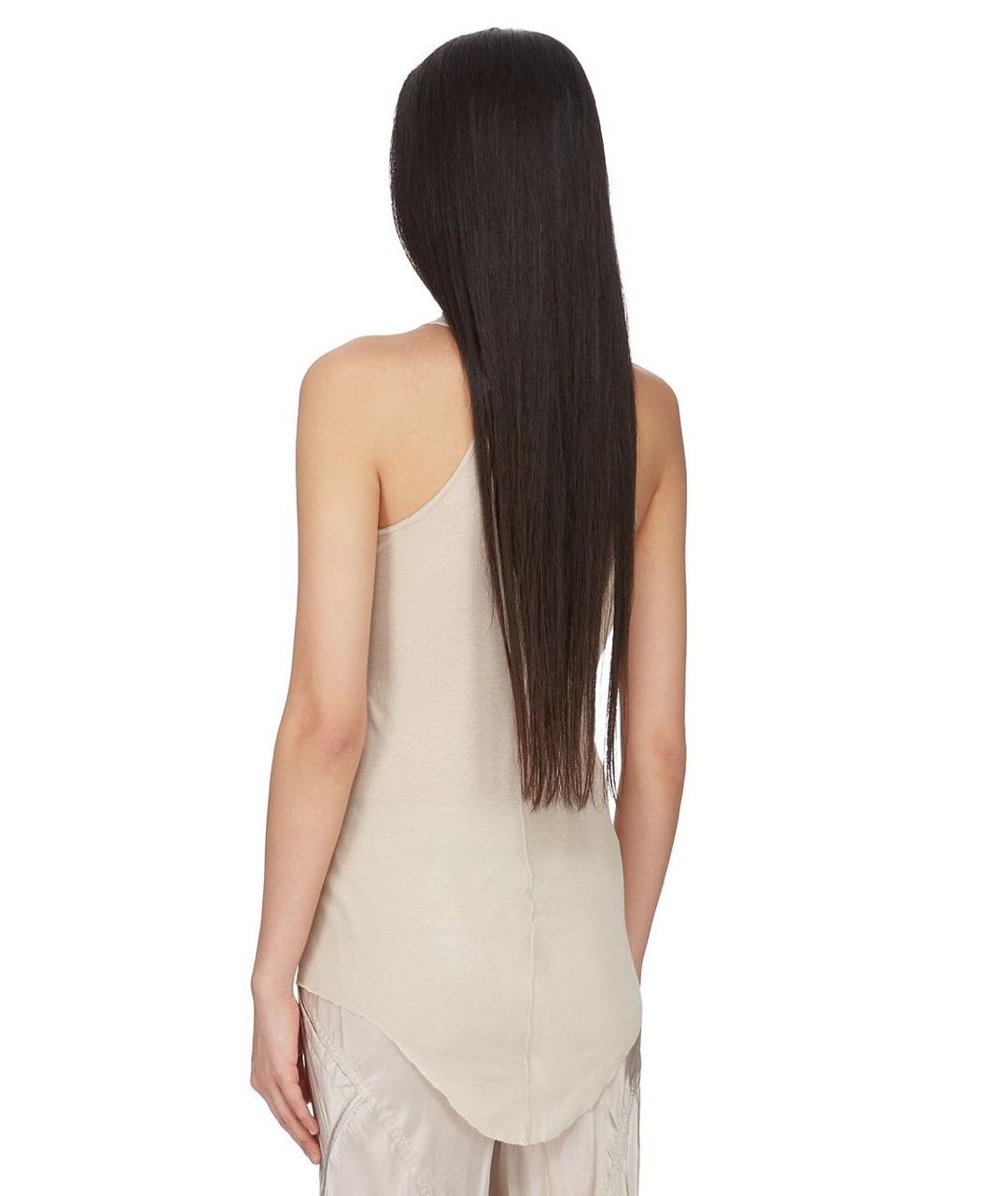 RICK OWENS Бежевая хлопковая майка, фото 3