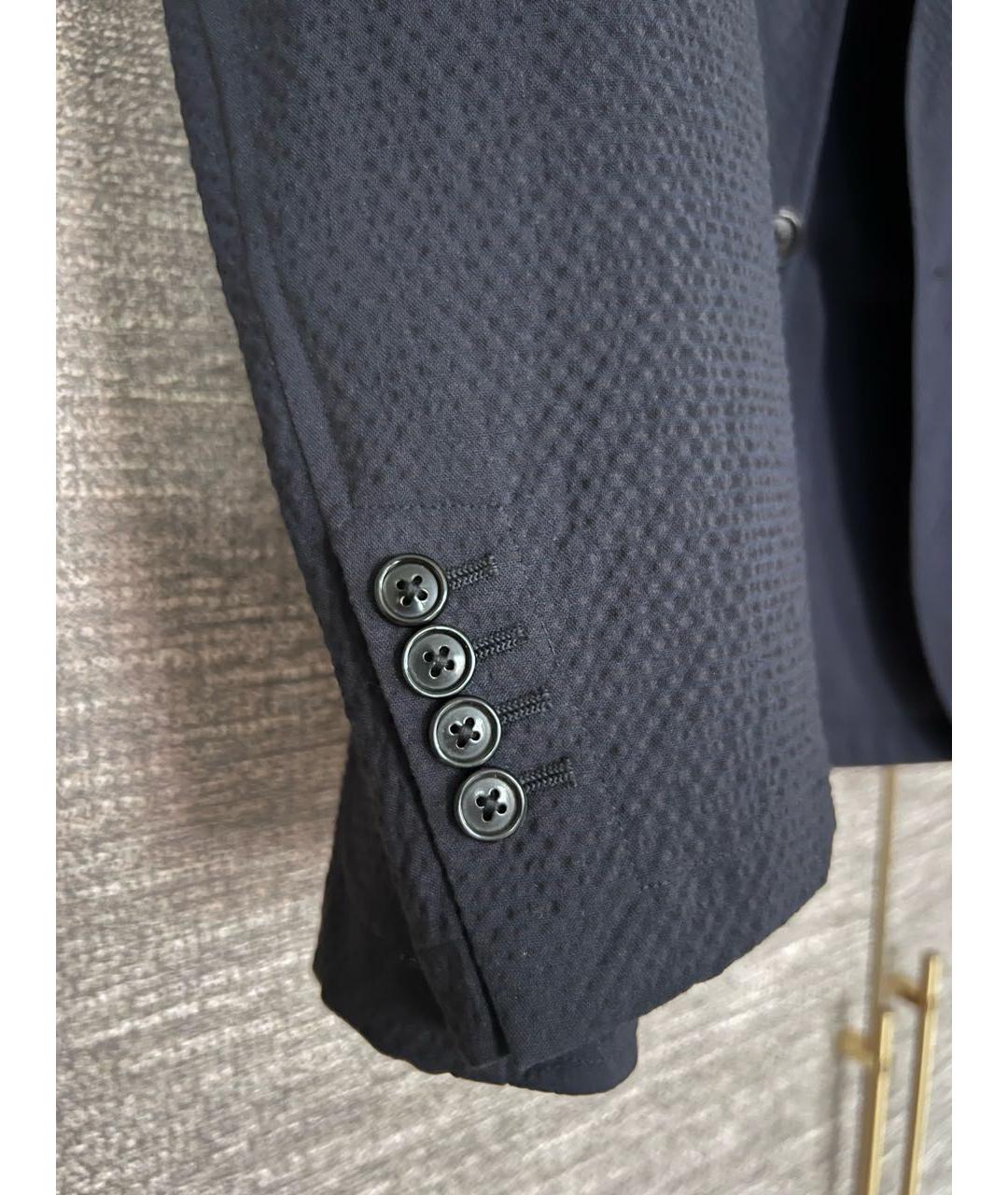 HERMES Темно-синий шерстяной пиджак, фото 6