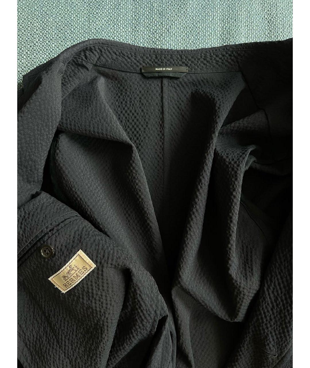 HERMES Темно-синий шерстяной пиджак, фото 3