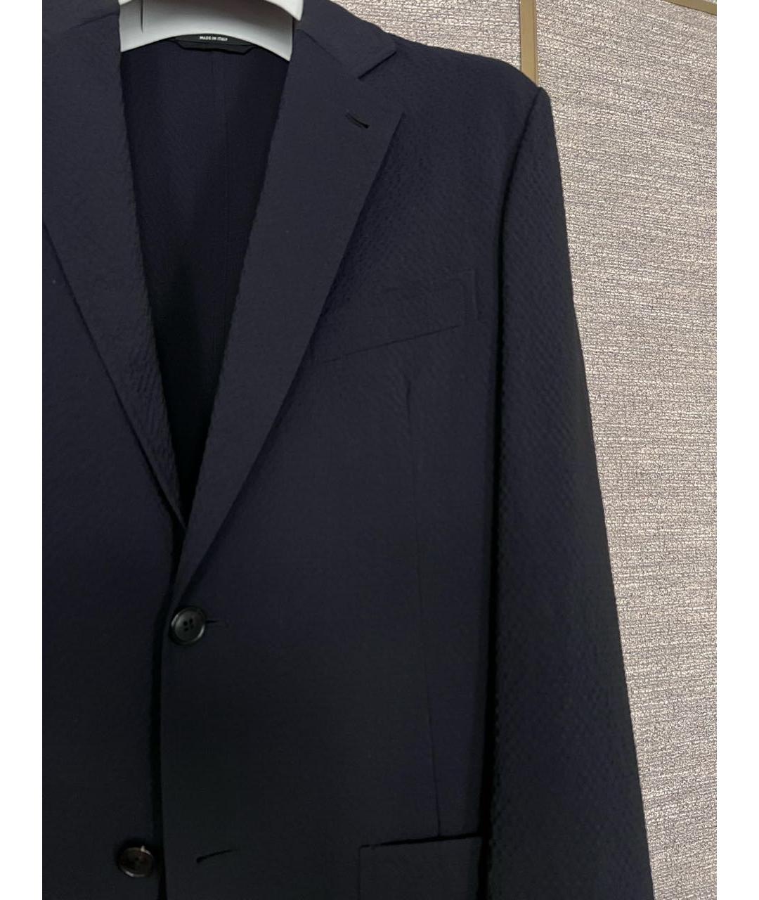 HERMES Темно-синий шерстяной пиджак, фото 4