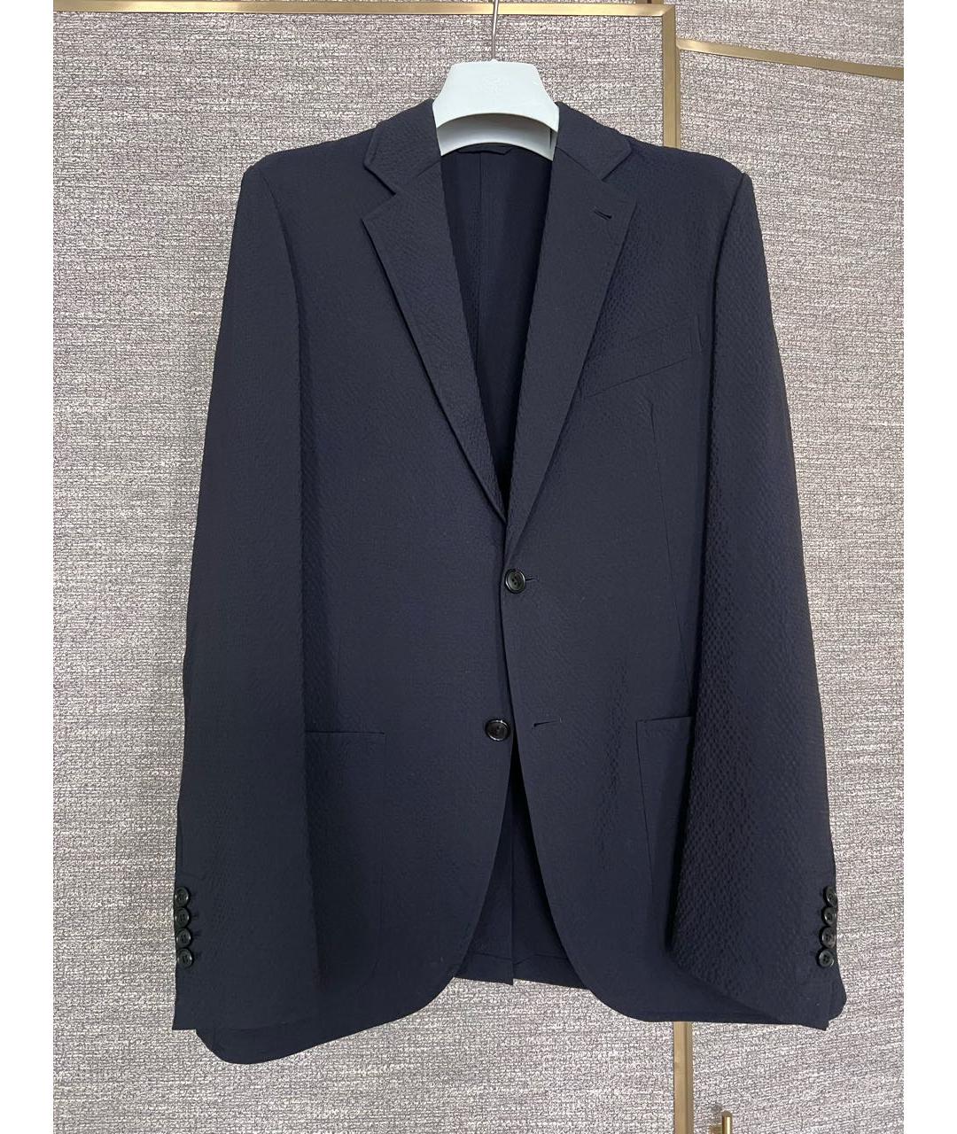 HERMES Темно-синий шерстяной пиджак, фото 9