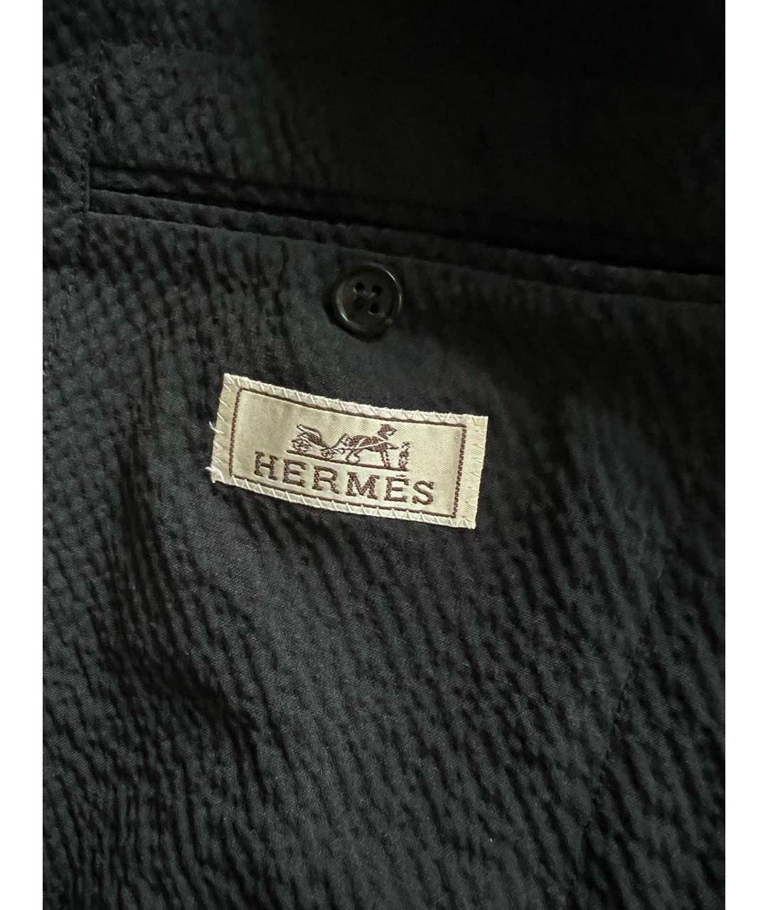 HERMES Темно-синий шерстяной пиджак, фото 5