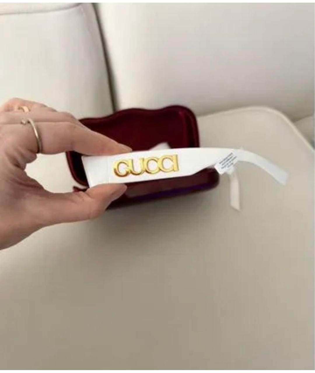 GUCCI Белые пластиковые солнцезащитные очки, фото 5