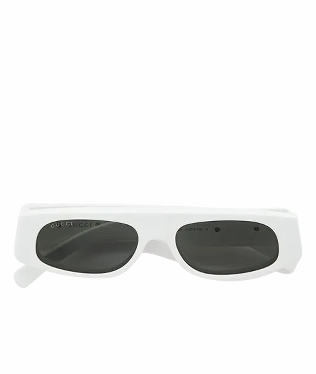 GUCCI Белые пластиковые солнцезащитные очки, фото 1
